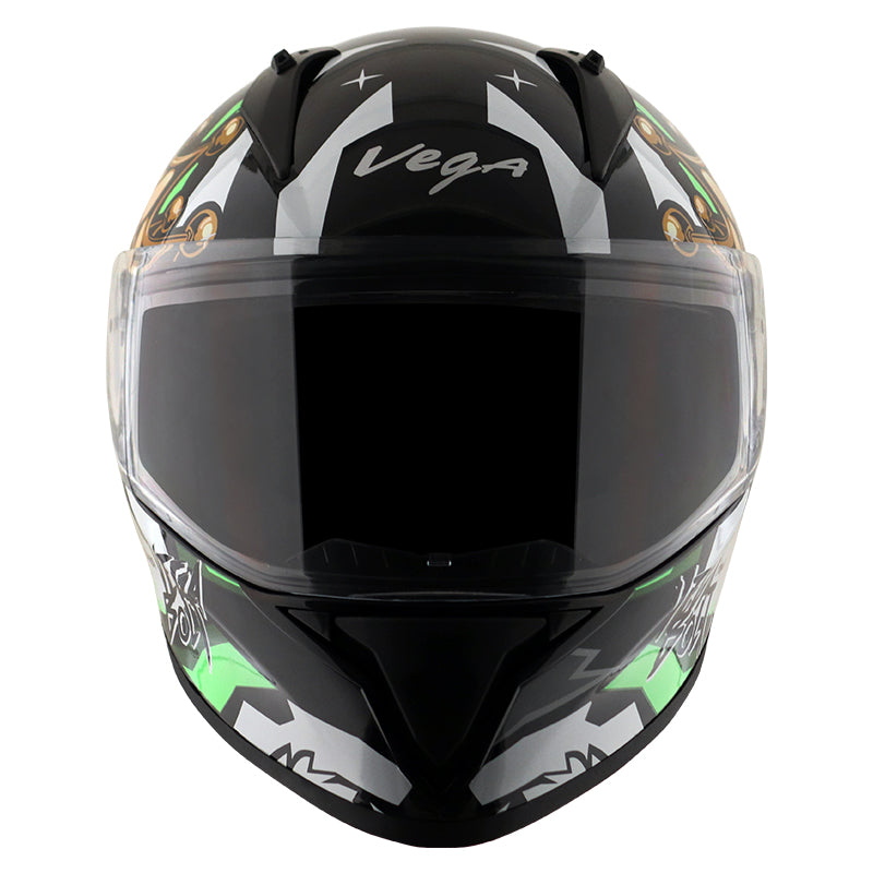 Bolt Crown Men Black Neon Green Helmet