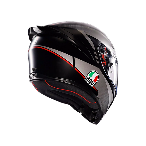 AGV K1 S HELMET - LAP MATT BLACK/GREY/RED (ISI & ECE2206)