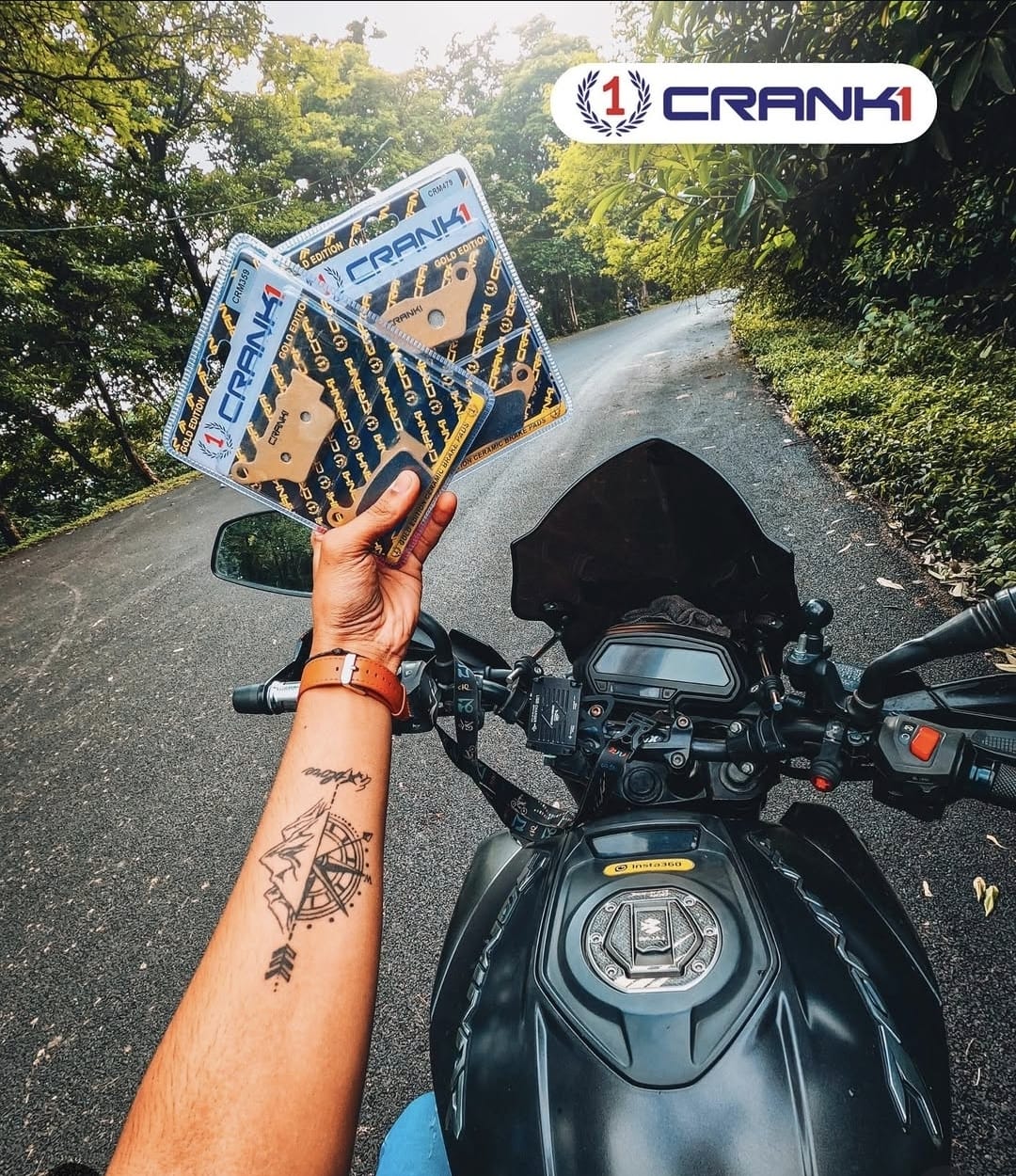 Ceramic Brake Pads For Bajaj Pulsar N250 (2021-2025) - Rear - CRM4174