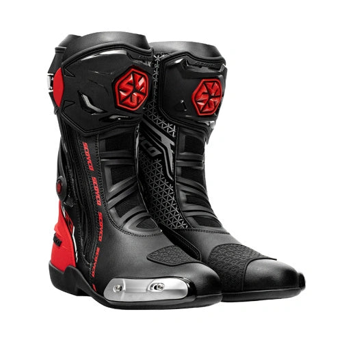 SCOYCO HIGH PROTECTION COMFORT RIDING RACING BOOTS - Black/Red