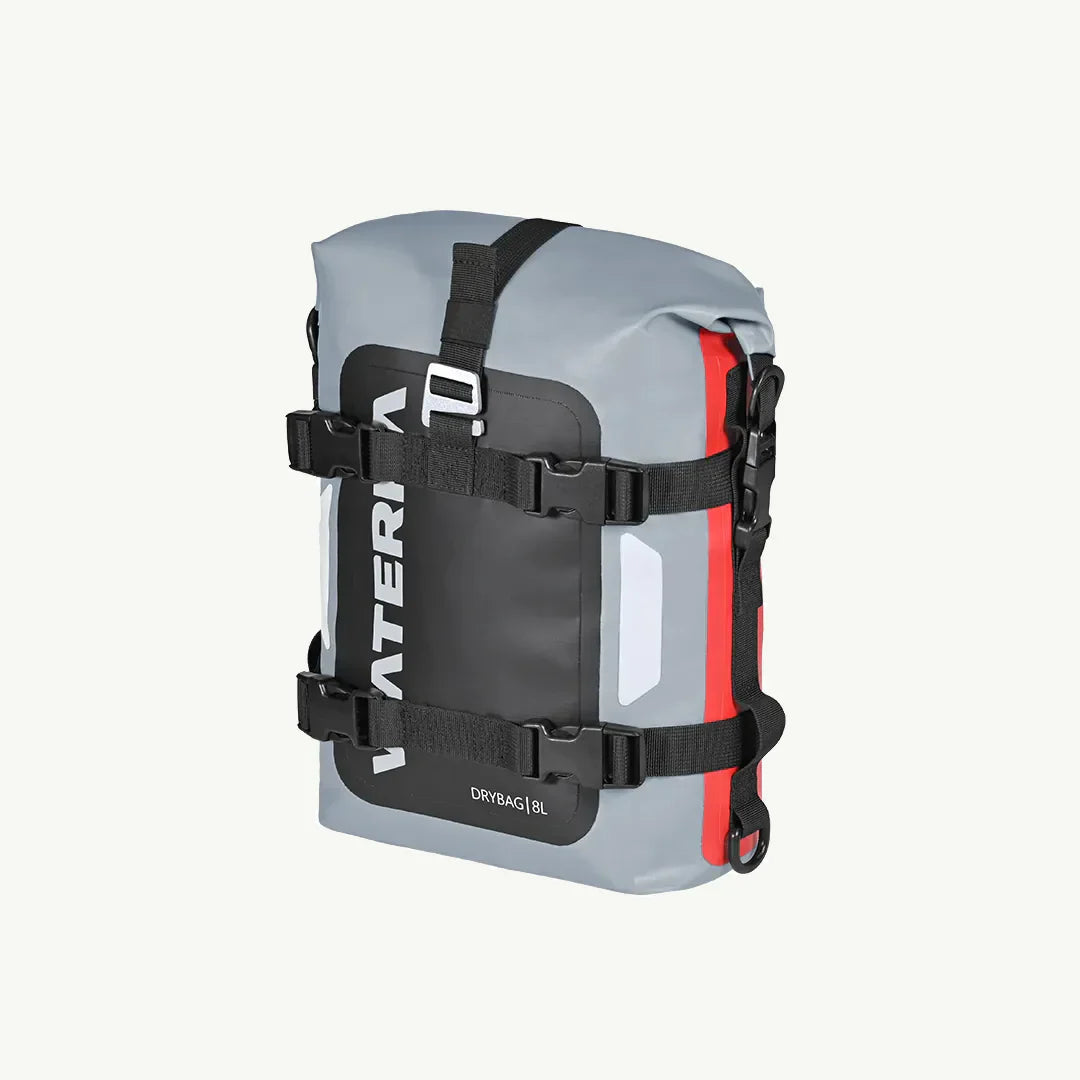 ViaTerra DryBag 8L - 100% Waterproof Motorcycle Tailbag/ Rear rack bag (Universal with versatile mounting)
