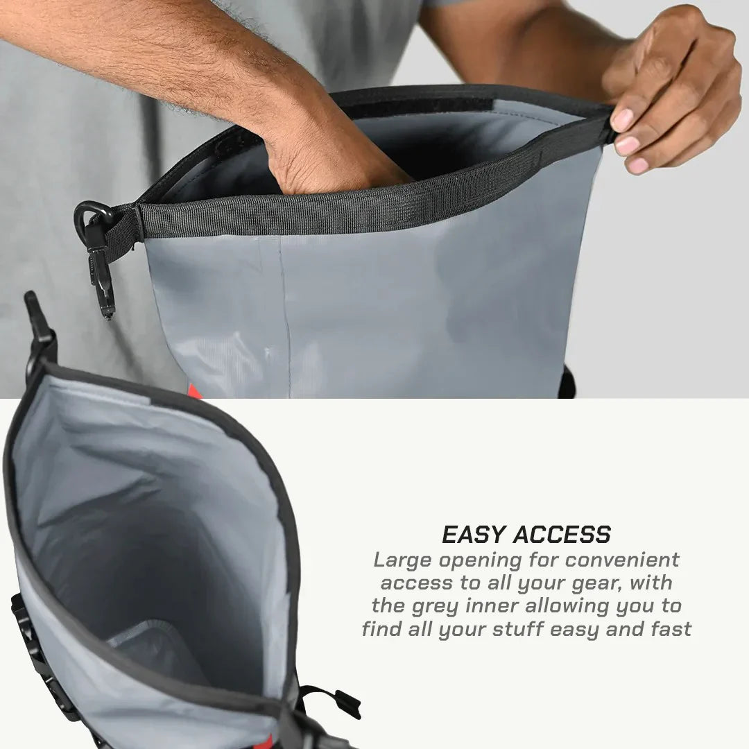 ViaTerra DryBag 8L - 100% Waterproof Motorcycle Tailbag/ Rear rack bag (Universal with versatile mounting)