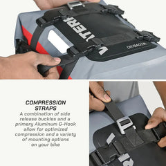 ViaTerra DryBag 8L - 100% Waterproof Motorcycle Tailbag/ Rear rack bag (Universal with versatile mounting)