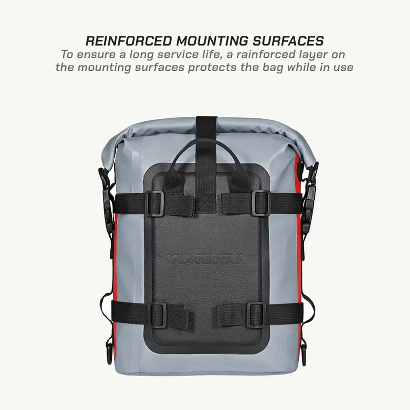 ViaTerra DryBag 8L - 100% Waterproof Motorcycle Tailbag/ Rear rack bag (Universal with versatile mounting)