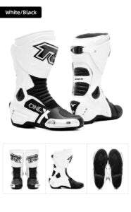TIGER TR ONE PRO X SPORTS BIKERS RIDING BOOTS - WHITE