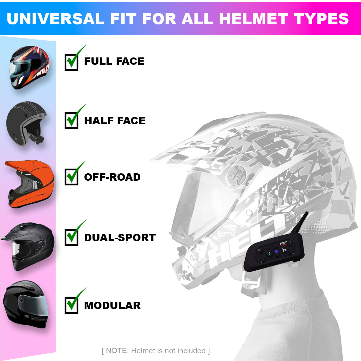 Helmet Intercom V6 Pro