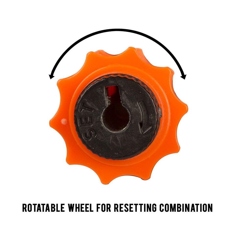 AUTOTRUMP Export Quality Multipurpose Number Changing Lock (Black orange)