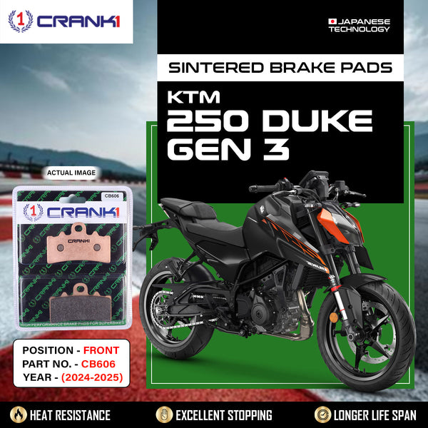 Sintered Brake Pads For KTM 250 Duke GEN3 (2024-2025) - Front - CB606 - 1 Set