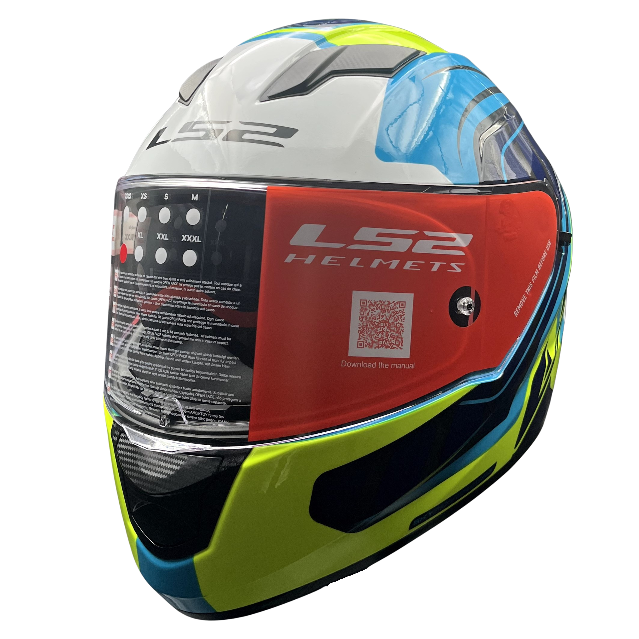 LS2 STREAM EVO LETAILS BLUE/HI VIZ YELLOW