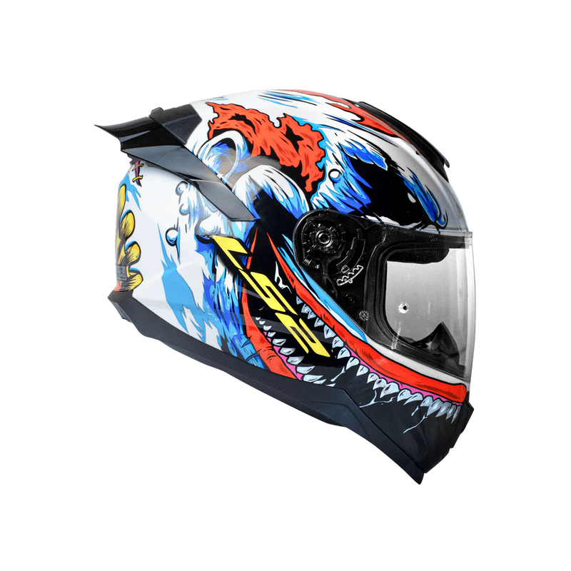 LS2 FF352 FLASH MONSTER WHITE RED