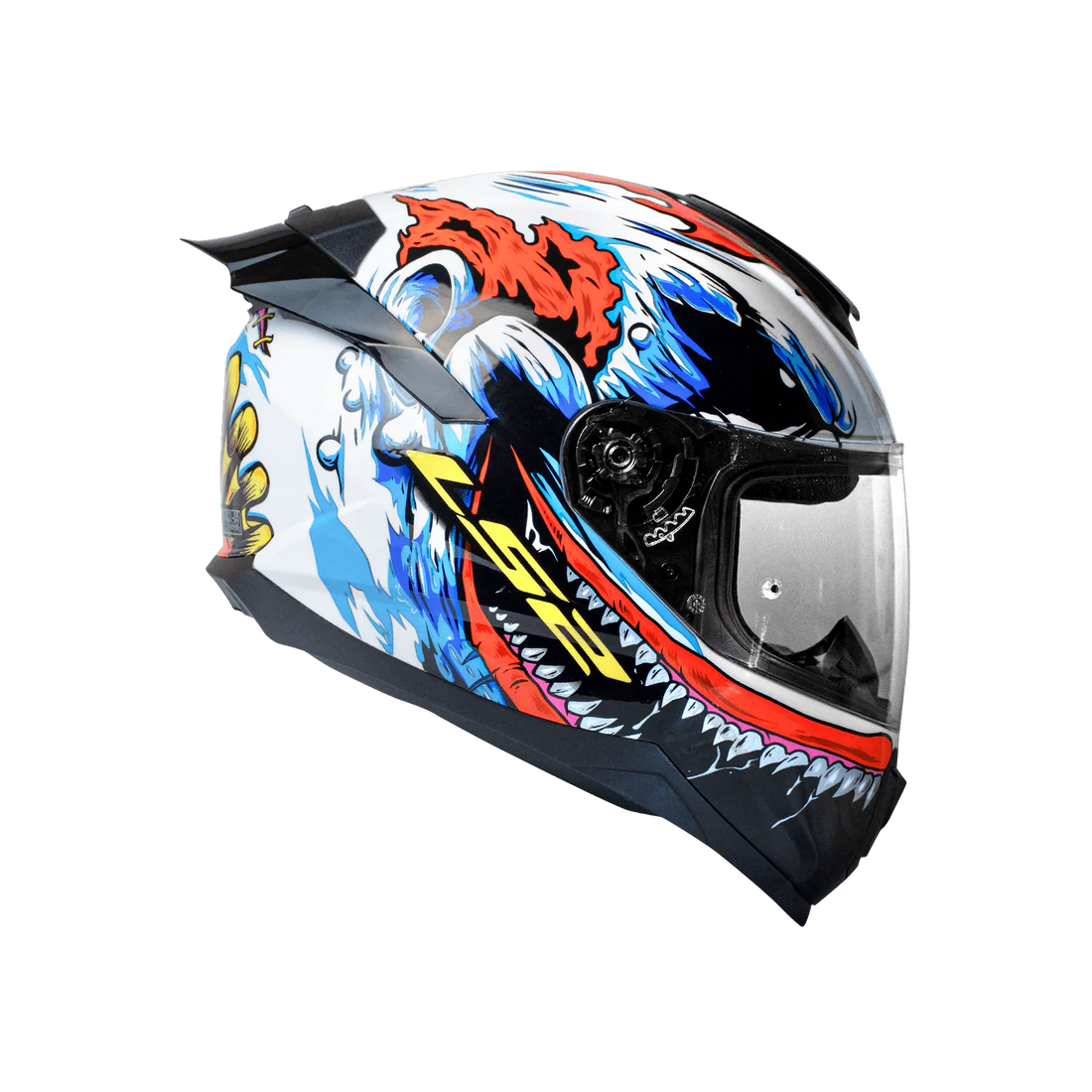 LS2 FF352 FLASH MONSTER WHITE RED