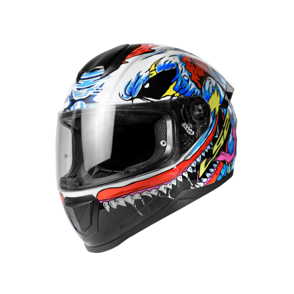 LS2 FF352 FLASH MONSTER WHITE RED