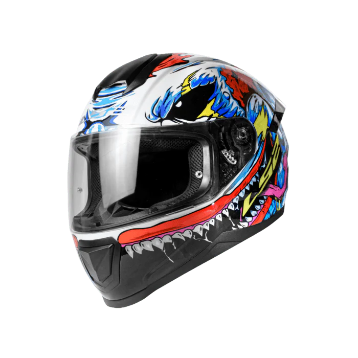 LS2 FF352 FLASH MONSTER WHITE RED –