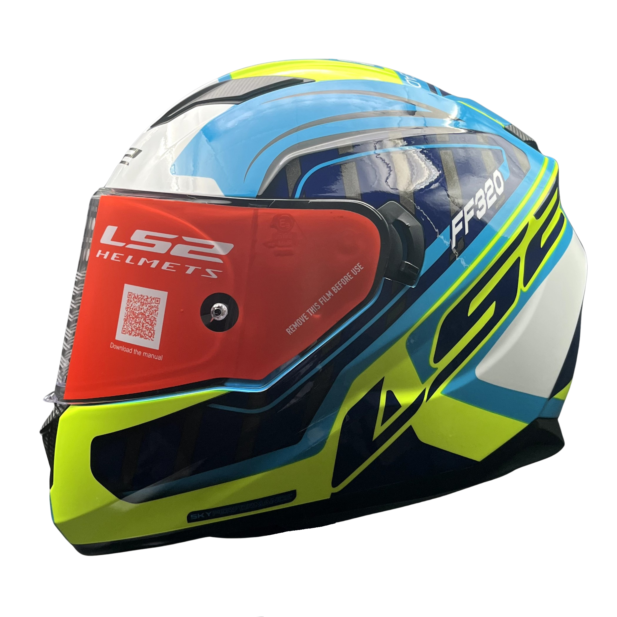 LS2 STREAM EVO LETAILS BLUE/HI VIZ YELLOW