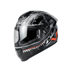 LS2 FF352 FLASH MONSTER GLOSS BLACK GREY