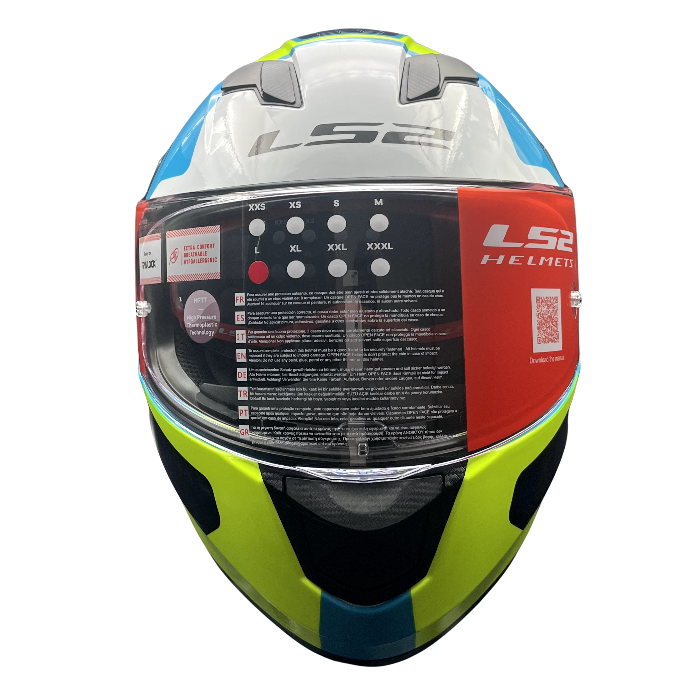 LS2 STREAM EVO LETAILS BLUE/HI VIZ YELLOW