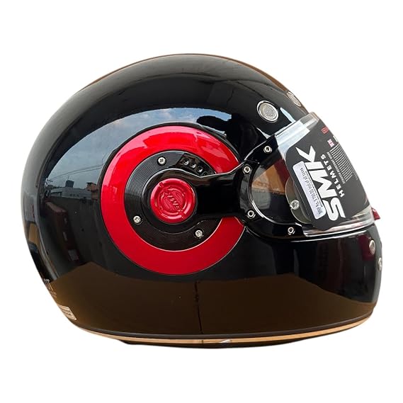 SMK RETRO GLOSS BLACK HELMET - GL230