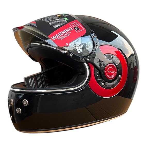 SMK RETRO GLOSS BLACK HELMET - GL230