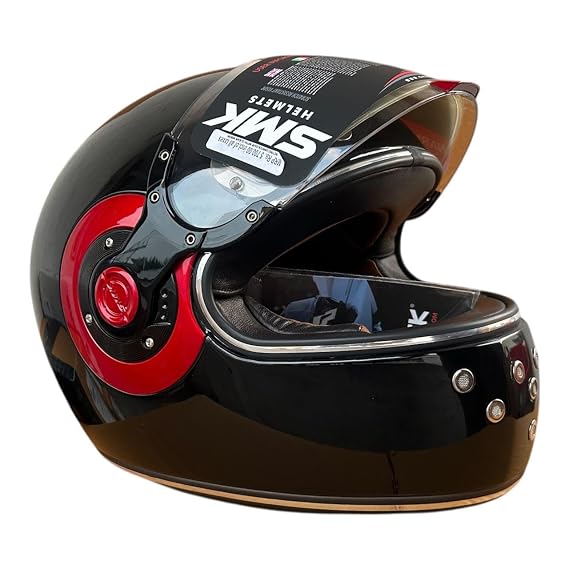 SMK RETRO GLOSS BLACK HELMET - GL230