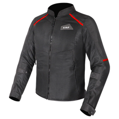 LS2 BREEZE JACKET - BLACK RED - CE CLASS A CERTIFIED JACKET