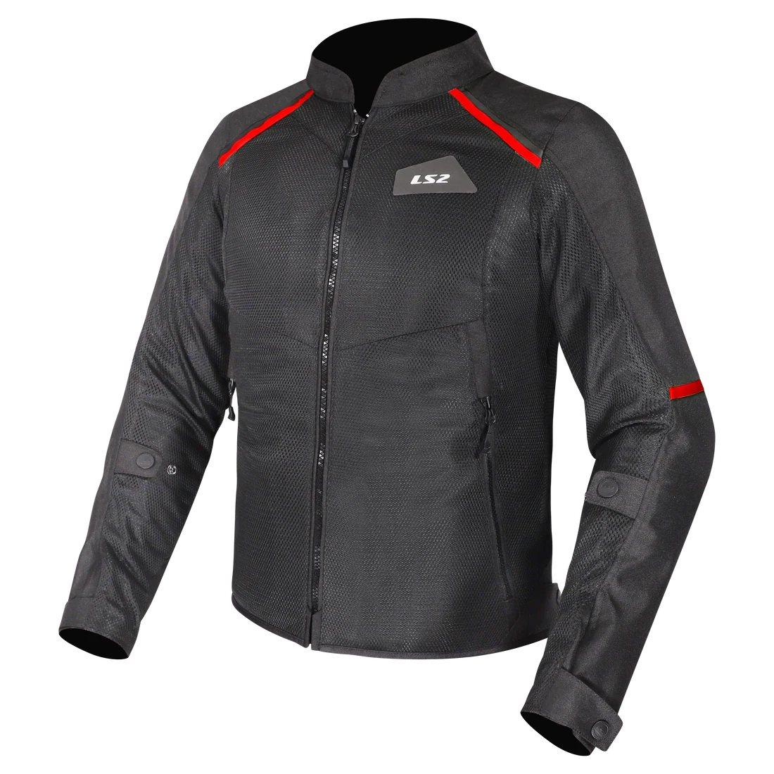 BREEZE JACKET - BLACK RED - CE CLASS A CERTIFIED JACKET