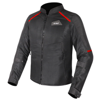 BREEZE JACKET - BLACK RED - CE CLASS A CERTIFIED JACKET