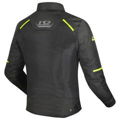 LS2 BREEZE JACKET - BLACK HI VIZ YELLOW - CE CLASS A CERTIFIED JACKET