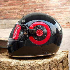 SMK RETRO GLOSS BLACK HELMET - GL230