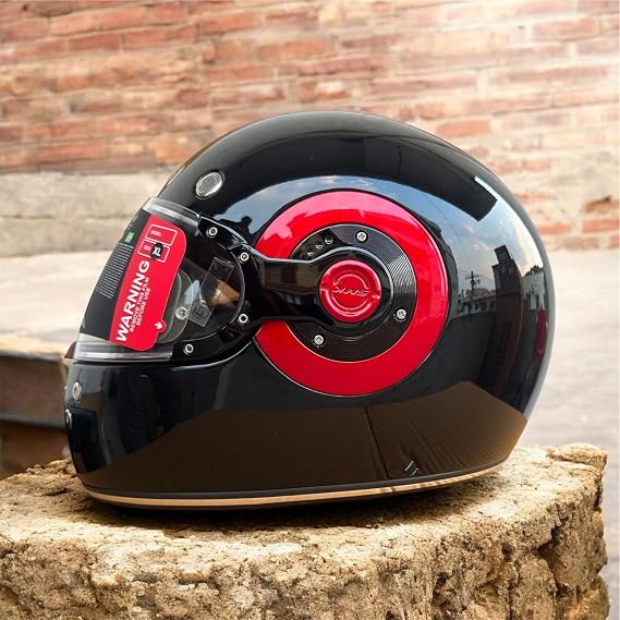 SMK RETRO GLOSS BLACK HELMET - GL230