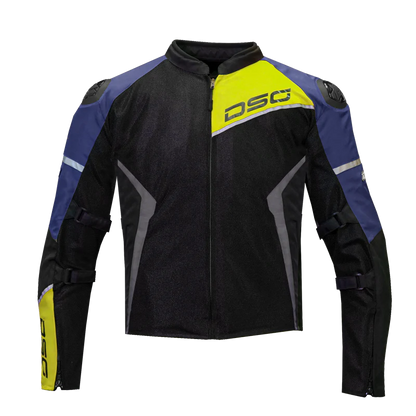 DSG Apex Air-Flow Riding Jacket Racing Blue Grey Yellow Fluo