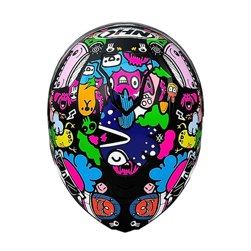 NHK K5R DOODLE - BLACK BLUE GLOSSY