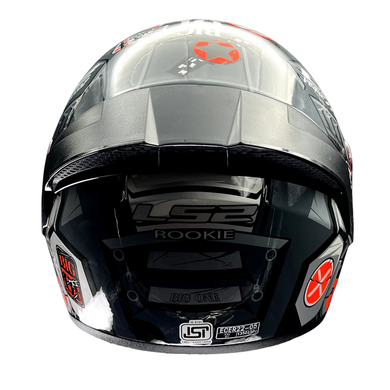 LS2 FF352 ROOKIE BIG ONE GREY HI VIZ ORAGNE