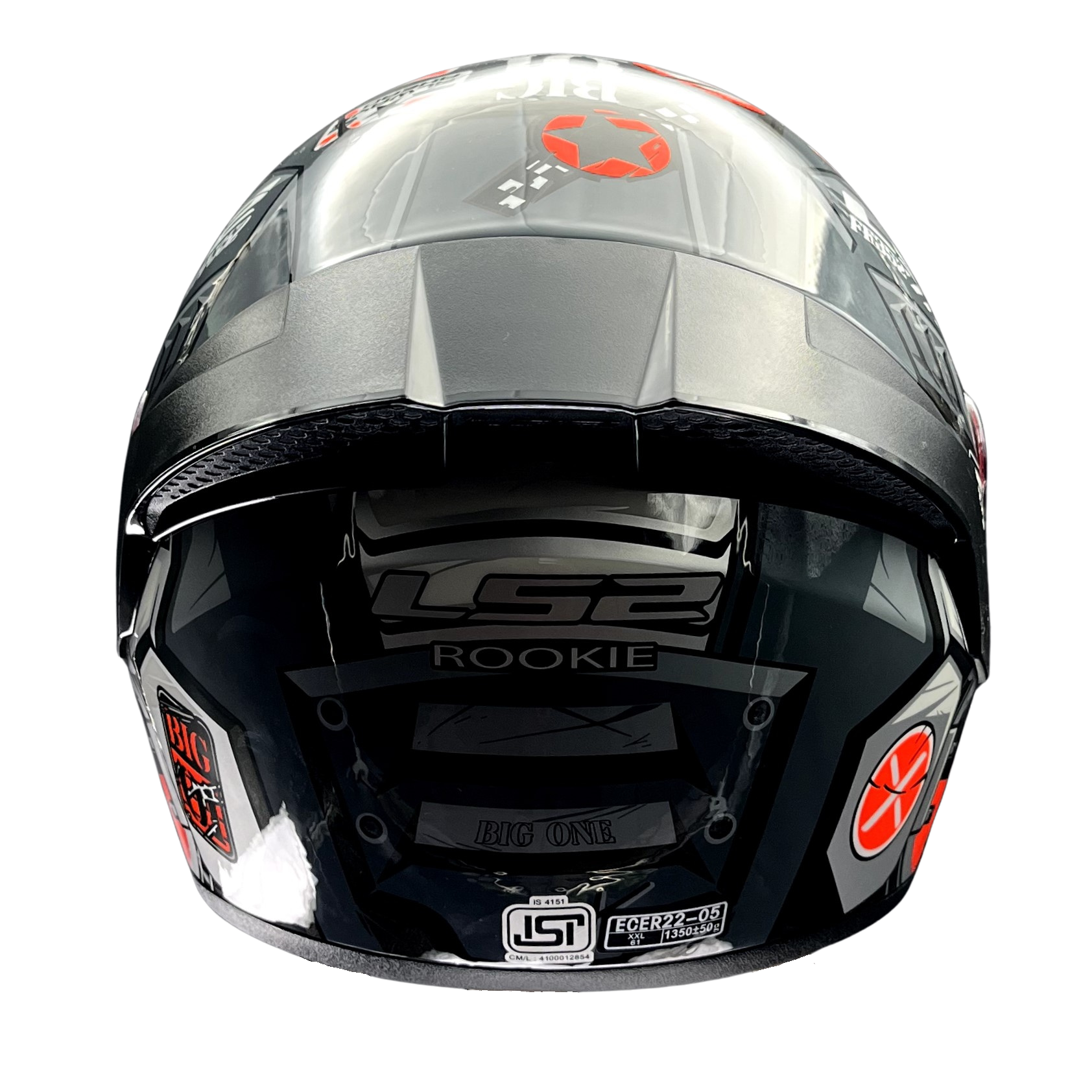 LS2 FF352 ROOKIE BIG ONE GREY HI VIZ ORAGNE