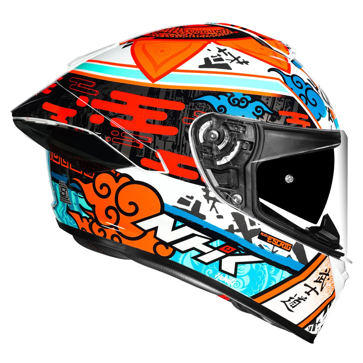 NHK K5R ALEX ESCRIG #7 - WHITE RED GLOSSY