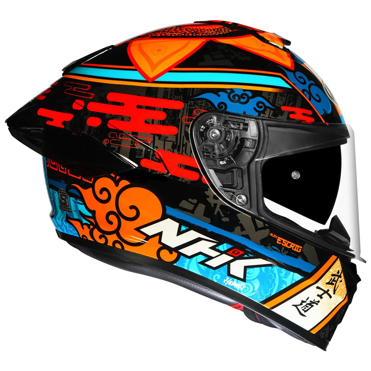 NHK K5R ALEX ESCRIG #7 - BLACK RED GLOSSY