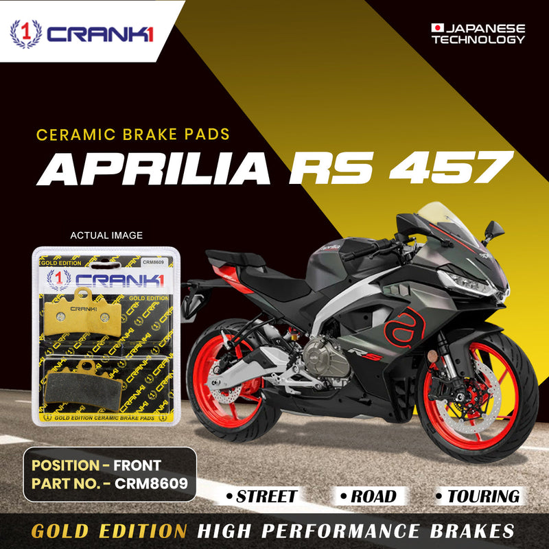 Ceramic Brake Pads For Aprilia RS 457 - Front - CRM8609 - 1 Set