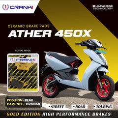 Ceramic Brake Pads For Ather 450X - Rear - CRM359 - 1 Set