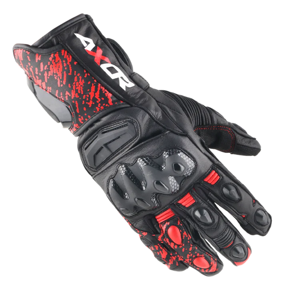 Axor Enzo Riding Gloves - Black Red