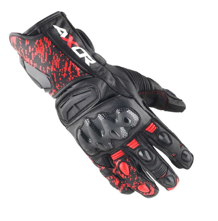 Axor Enzo Riding Gloves - Black Red