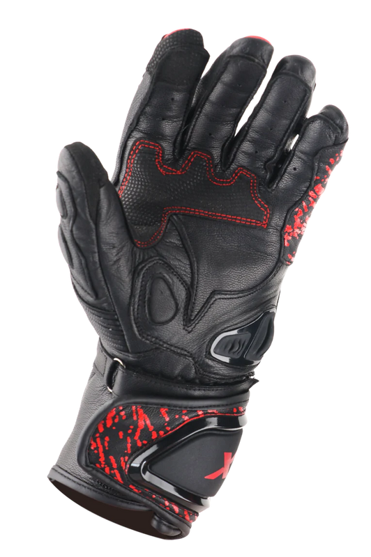 Axor Enzo Riding Gloves - Black Red