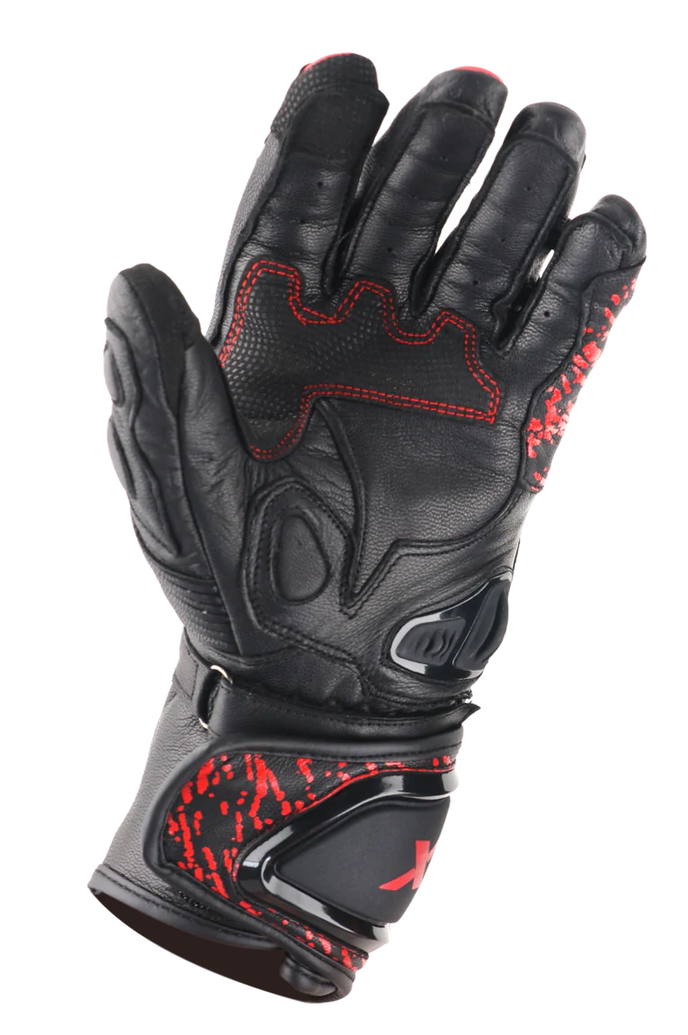 Axor Enzo Riding Gloves - Black Red