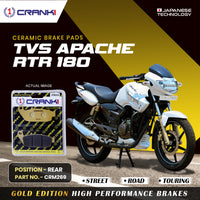 Ceramic Brake Pads For TVS Apache RTR 180 - Rear - CRM269 - 1 Set