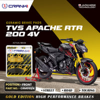 Ceramic Brake Pads For TVS Apache RTR 200 4V - Front - CRM052/4 - 1 Set