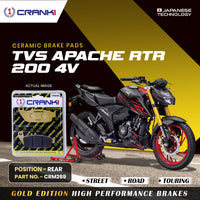 Ceramic Brake Pads For TVS Apache RTR 200 4V - Rear - CRM269 - 1 Set