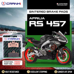 Sintered Brake Pads For Aprilia RS 457 - Front - CB606 - 1 Set