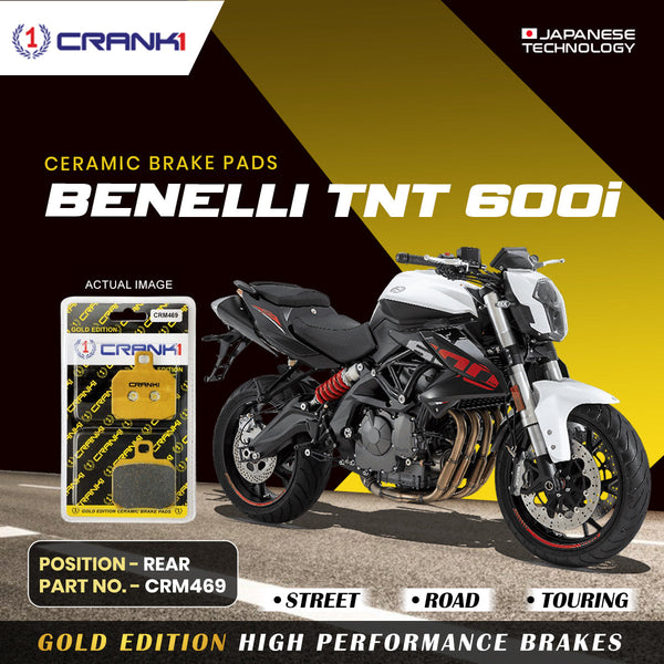 Ceramic Brake Pads For Benelli TNT 600i - Rear - CRM469 - 1 Set