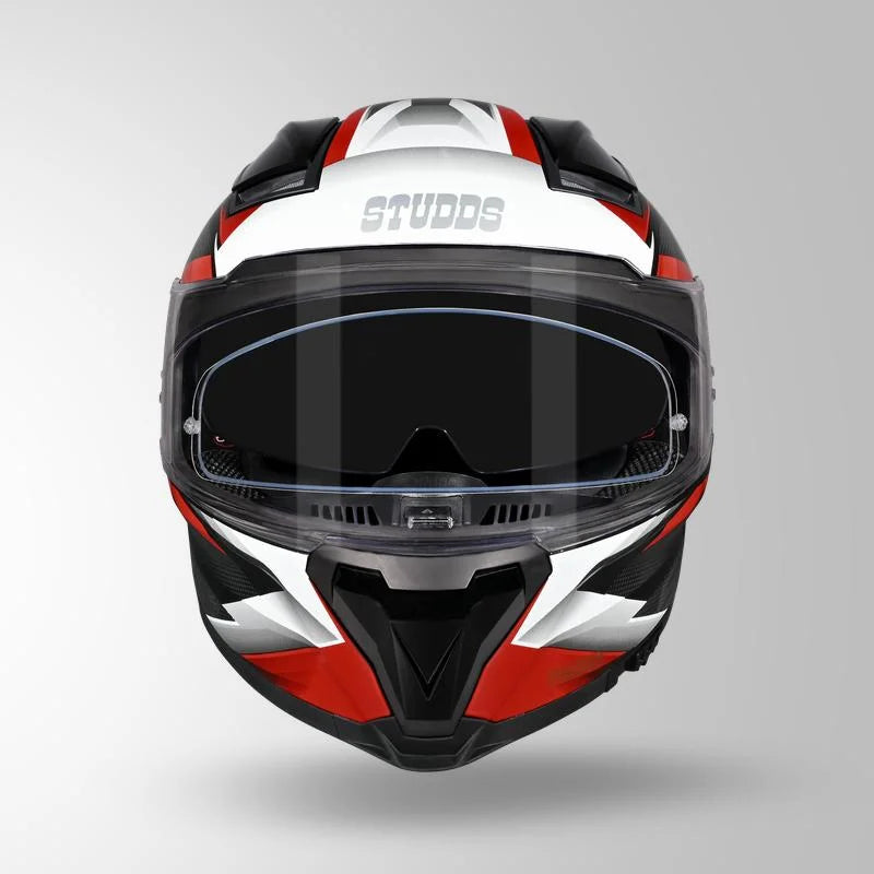 STUDDS HELIOS EFFECT MATT - BLACK / WHITE & RED