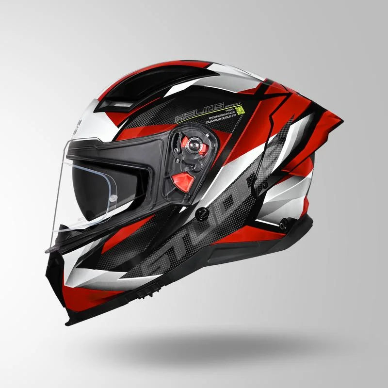 STUDDS HELIOS EFFECT MATT - BLACK / WHITE & RED