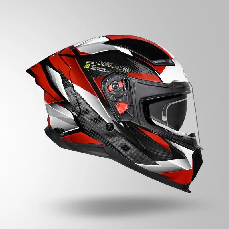 STUDDS HELIOS EFFECT MATT - BLACK / WHITE & RED