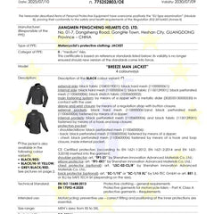 LS2 BREEZE JACKET - BLACK HI VIZ YELLOW - CE CLASS A CERTIFIED JACKET